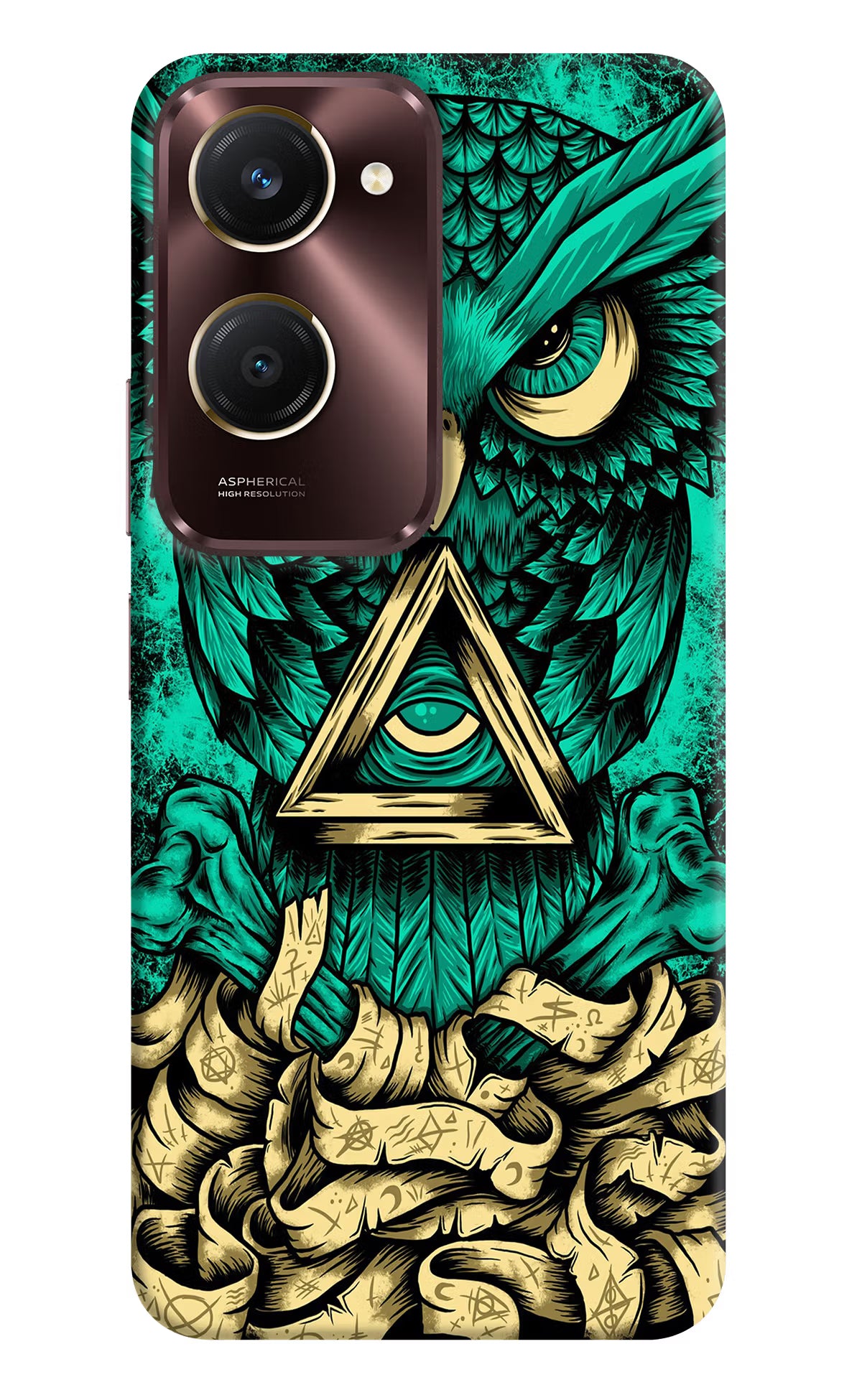 Green Owl Vivo Y28s 5G Hard Case Back Cover by Casekaro