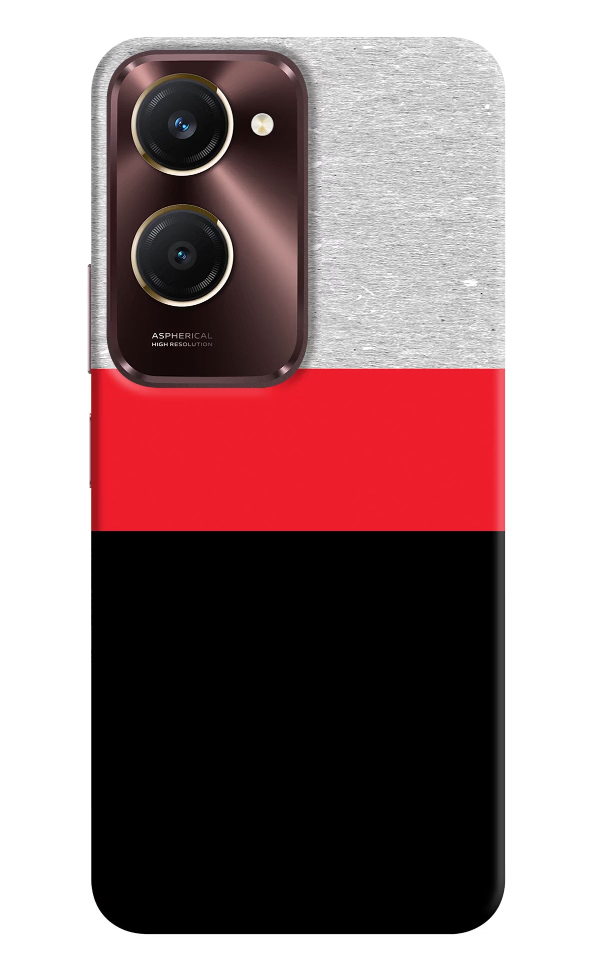 Tri Color Pattern Vivo Y28s 5G Hard Case Back Cover by Casekaro