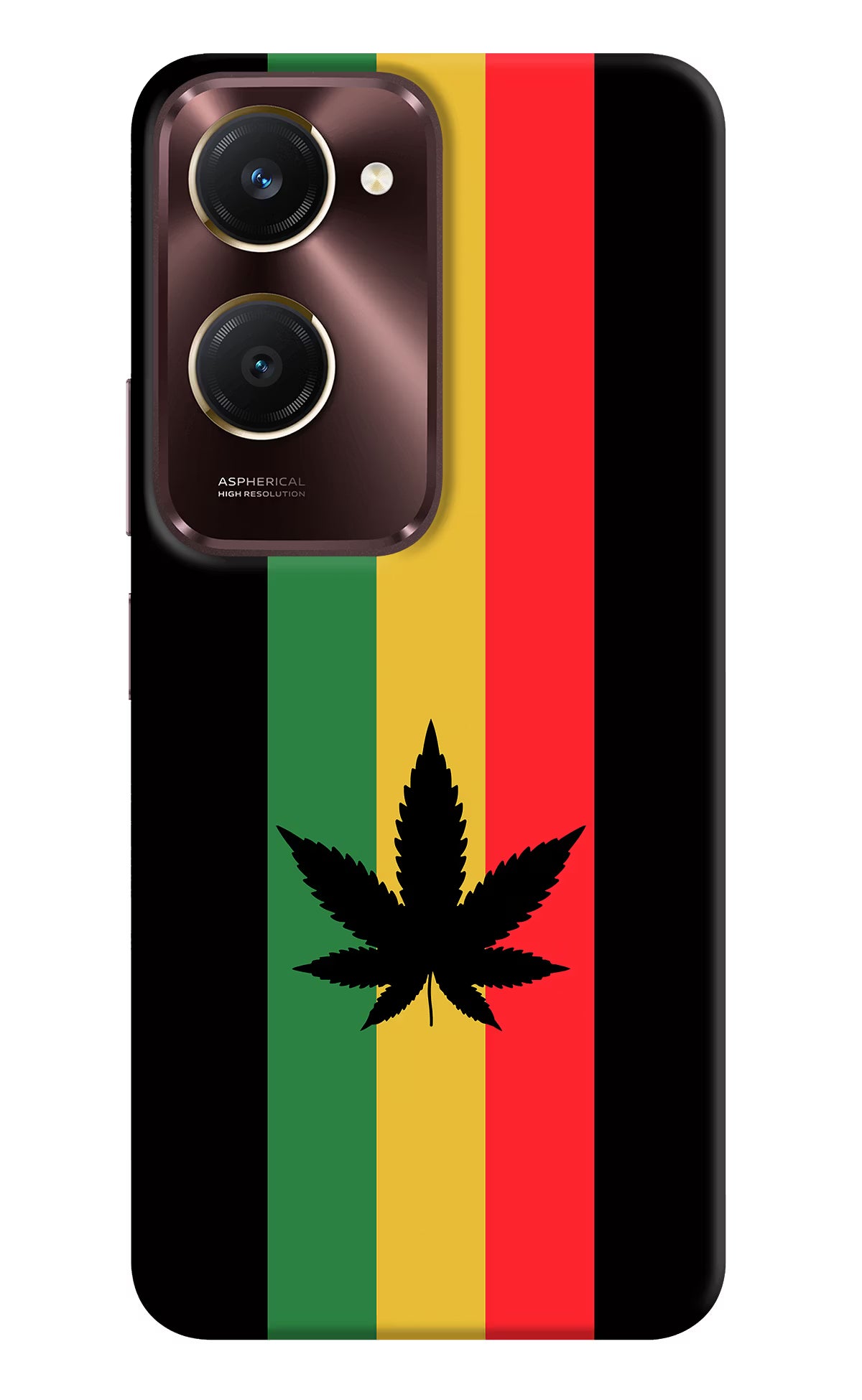 Weed Flag Vivo Y28s 5G Hard Case Back Cover by Casekaro