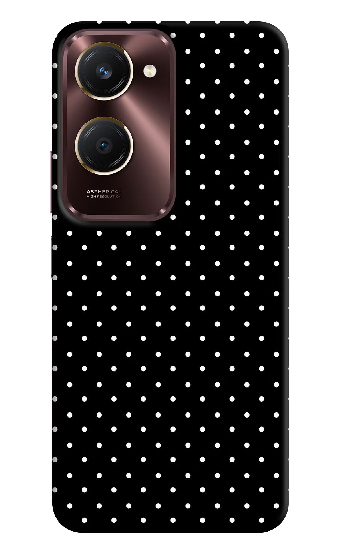 White Dots Vivo Y28s 5G Hard Case Back Cover by Casekaro