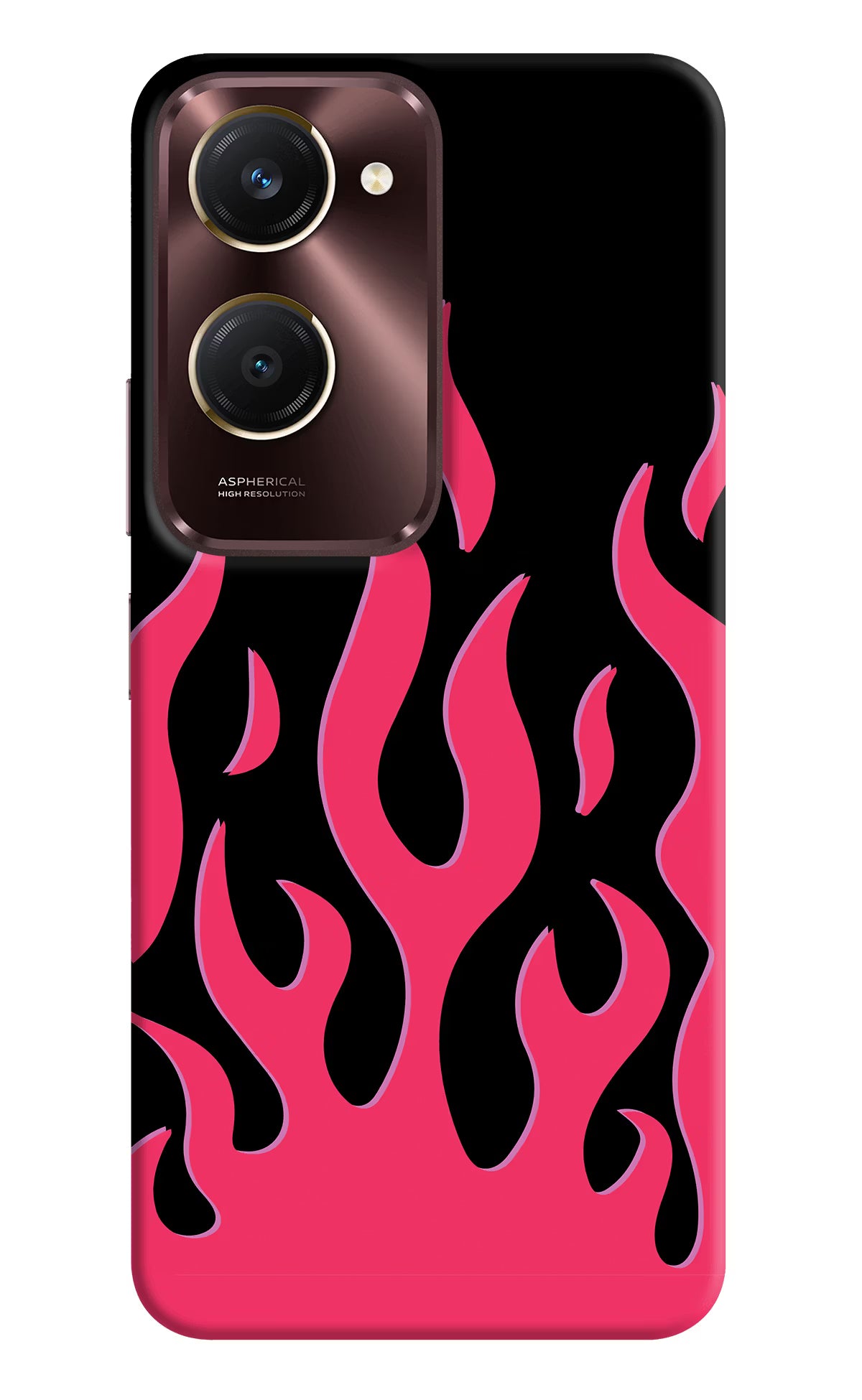 Fire Flames Vivo Y28s 5G Hard Case Back Cover by Casekaro