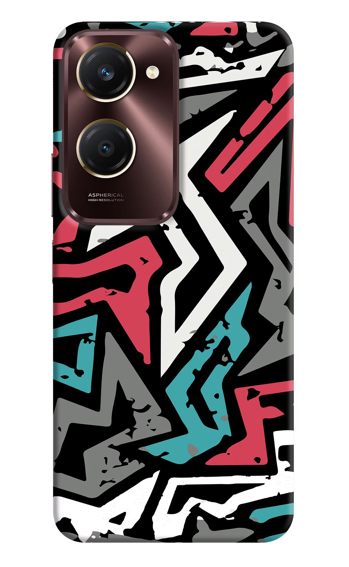 Geometric Graffiti Vivo Y28s 5G Hard Case Back Cover by Casekaro