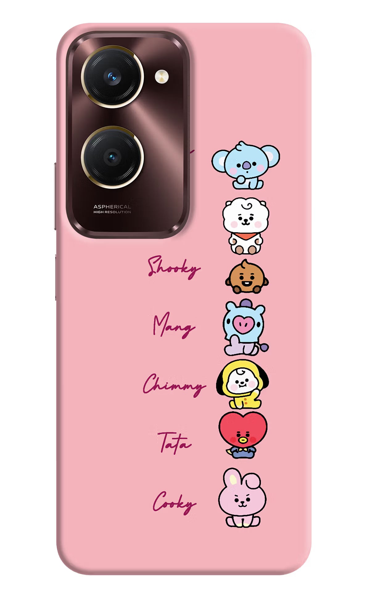 BTS names Vivo Y28s 5G Hard Case Back Cover by Casekaro