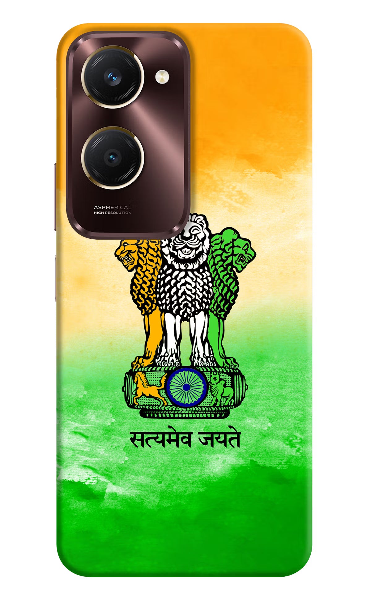 Satyamev Jayate Flag Vivo Y28s 5G Hard Case Back Cover by Casekaro