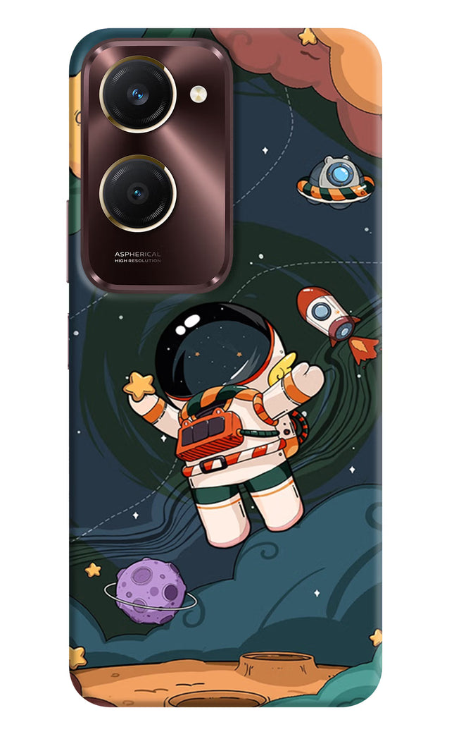 Cartoon Astronaut Vivo Y28s 5G Hard Case Back Cover by Casekaro
