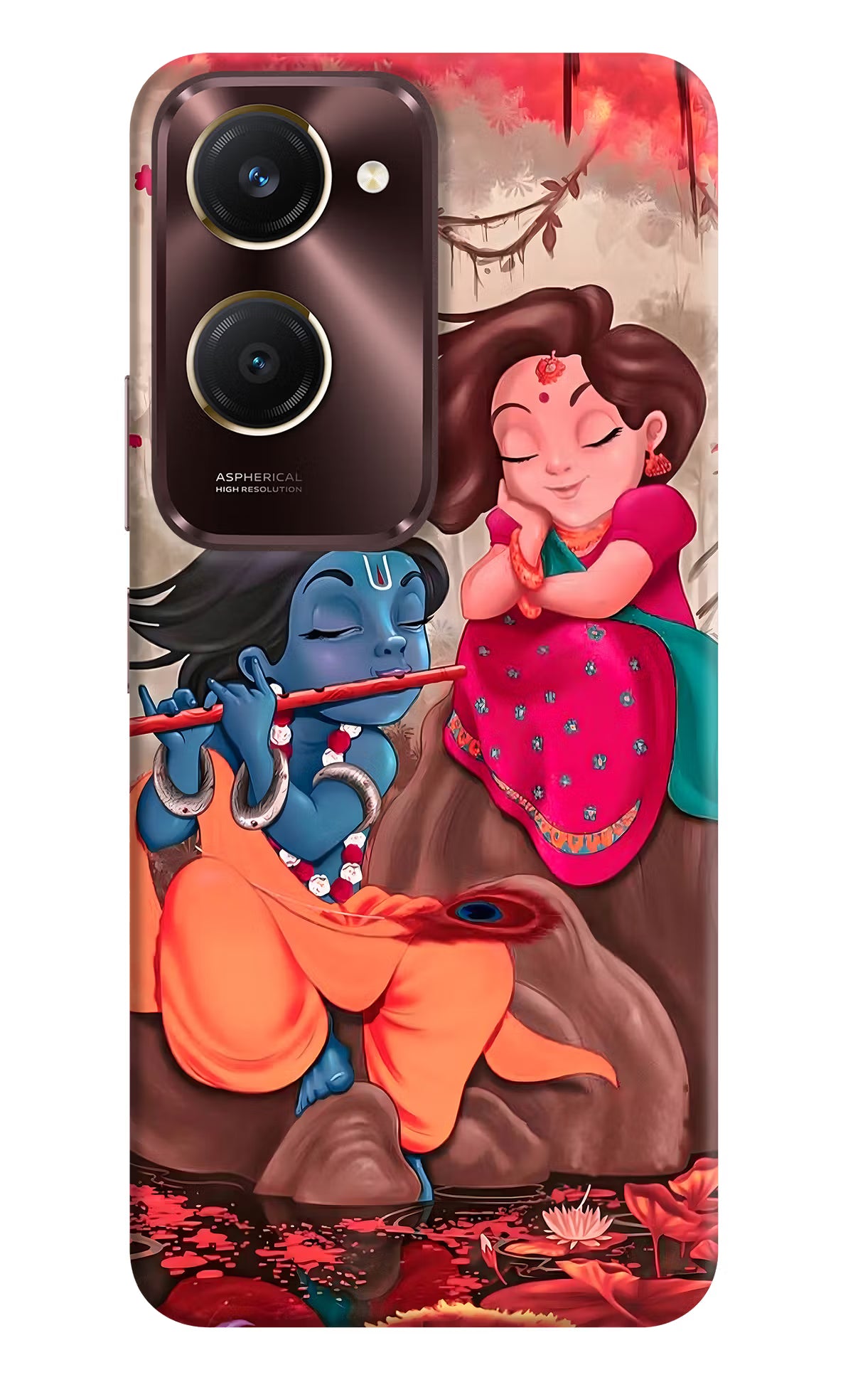 Radhe Krishna Vivo Y28s 5G Hard Case Back Cover by Casekaro