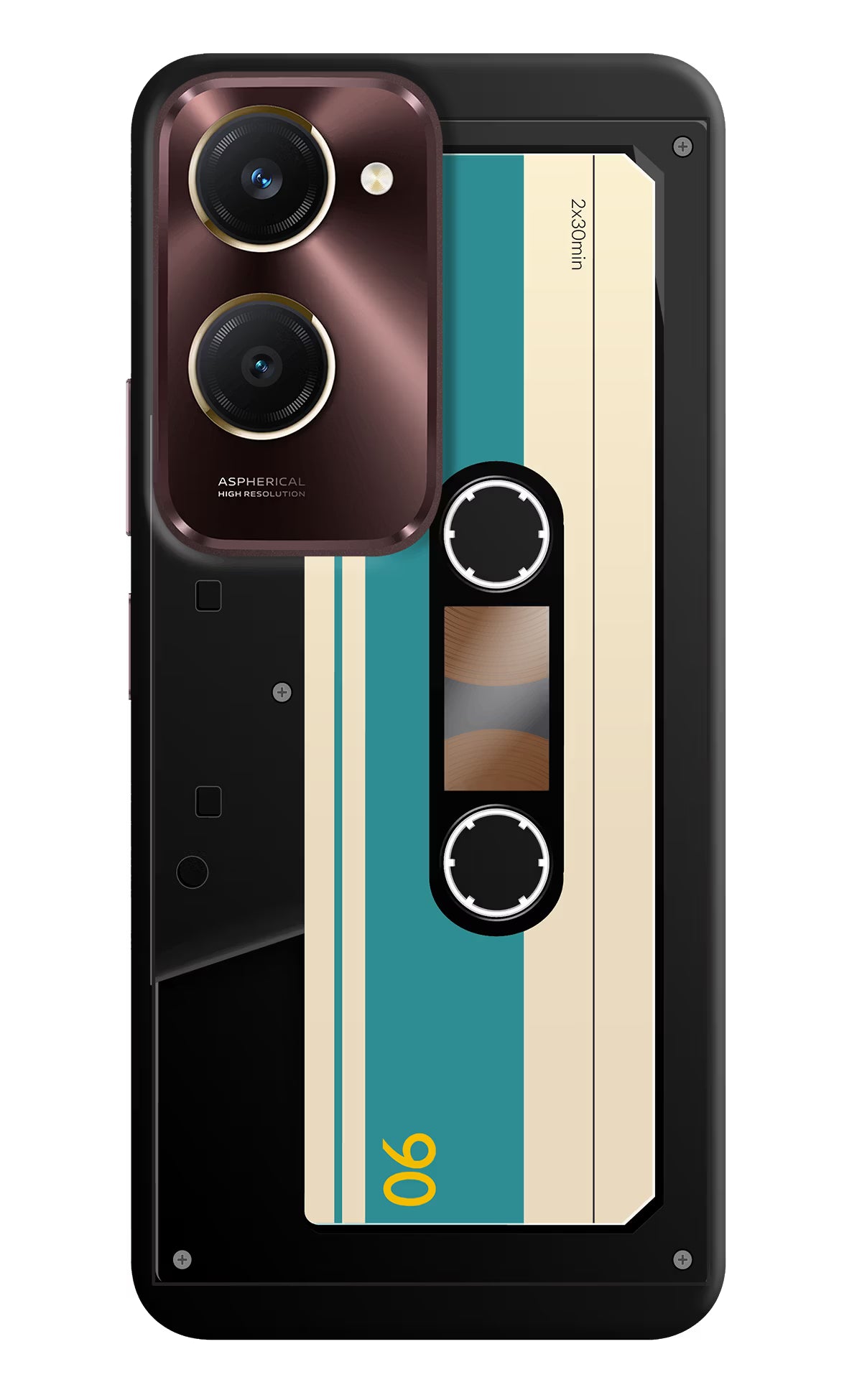 Cassette Vivo Y28s 5G Hard Case Back Cover by Casekaro