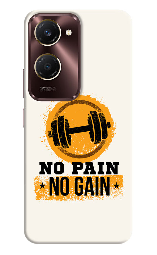 No Pain No Gain Vivo Y28s 5G Hard Case Back Cover by Casekaro