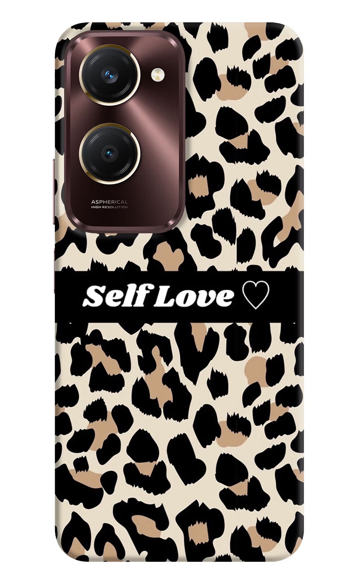 Leopard Print Self Love Vivo Y28s 5G Hard Case Back Cover by Casekaro