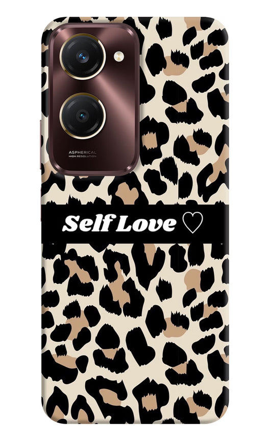 Leopard Print Self Love Vivo Y28s 5G Hard Case Back Cover by Casekaro