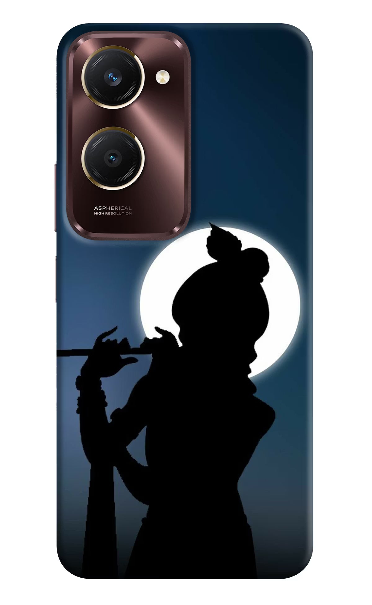Shri Krishna Silhouette Vivo Y28s 5G Hard Case Back Cover by Casekaro