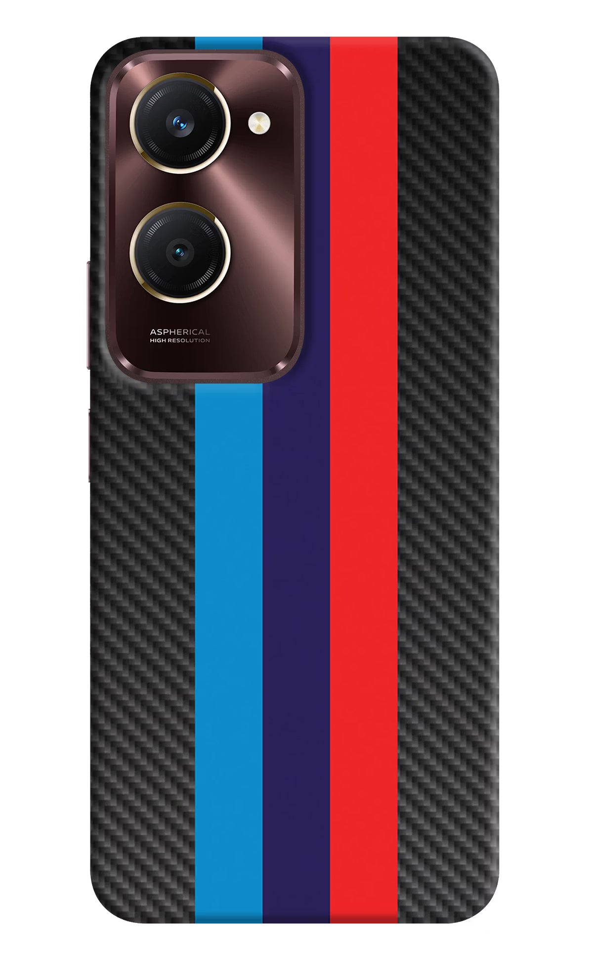 BMW Stripes Pattern Vivo Y28s 5G Hard Case Back Cover by Casekaro