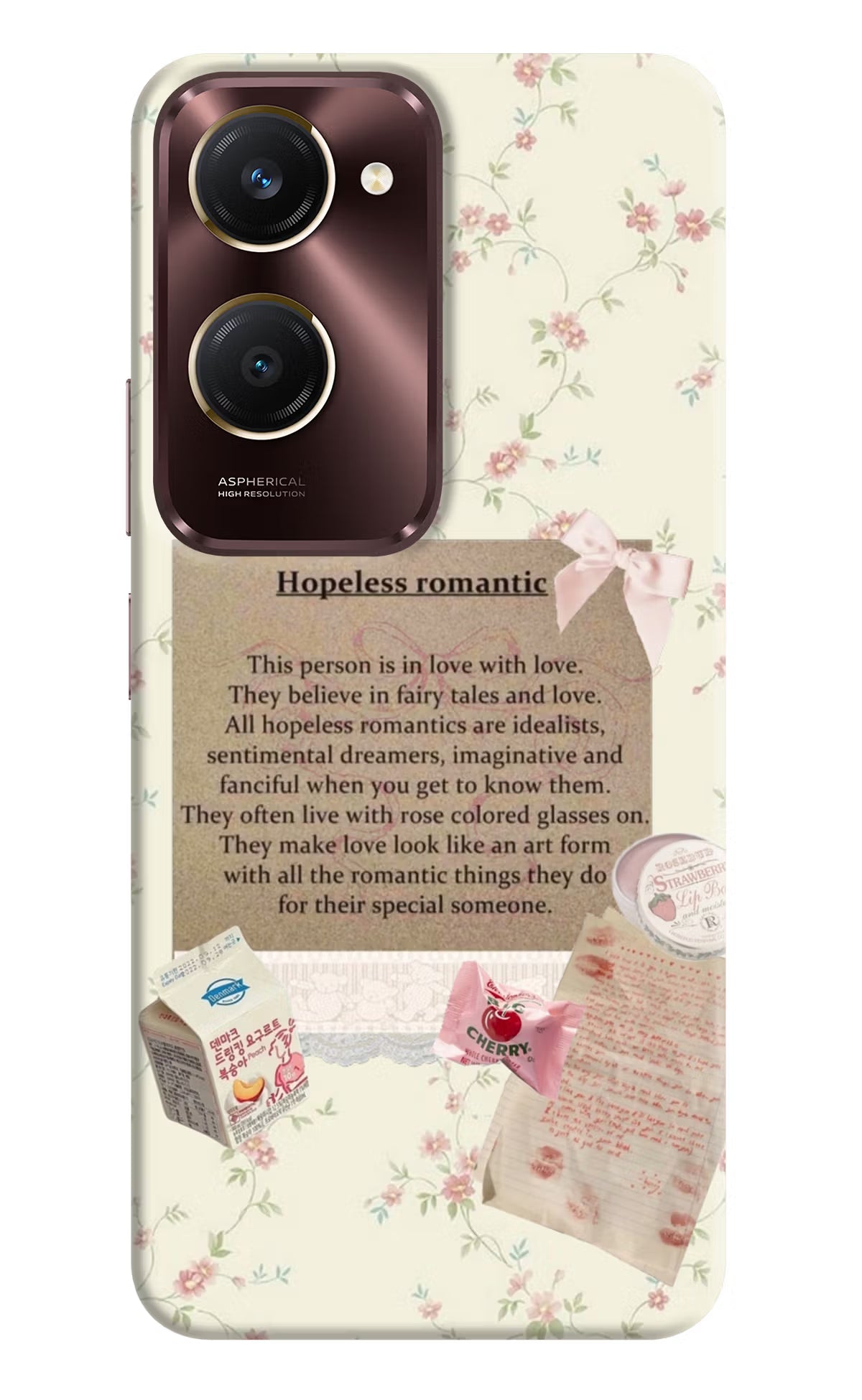 Hopeless Romantic Vivo Y28s 5G Hard Case Back Cover by Casekaro