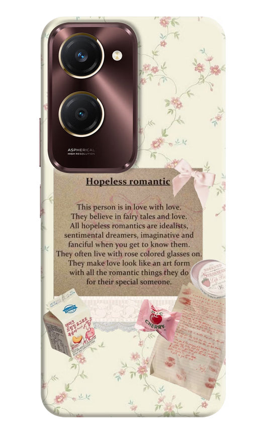Hopeless Romantic Vivo Y28s 5G Hard Case Back Cover by Casekaro