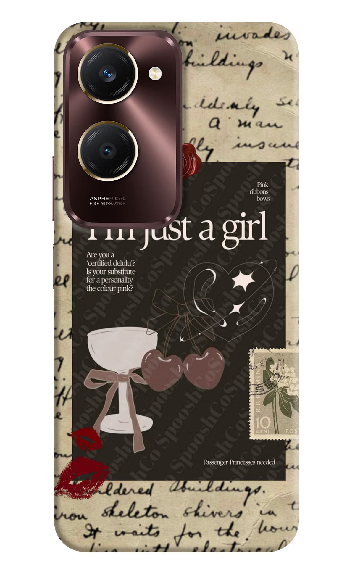 I am just a girl Vivo Y28s 5G Hard Case Back Cover by Casekaro