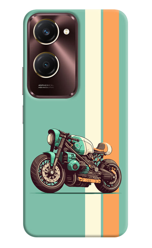 Striped Moto Drift Vivo Y28s 5G Hard Case Back Cover by Casekaro