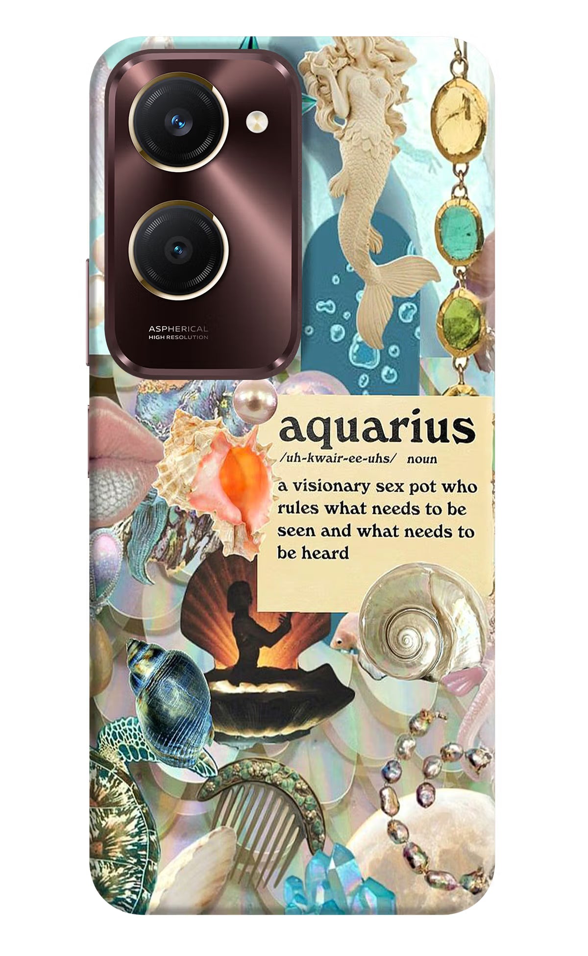 Aquarius Zodiac Vivo Y28s 5G Hard Case Back Cover by Casekaro