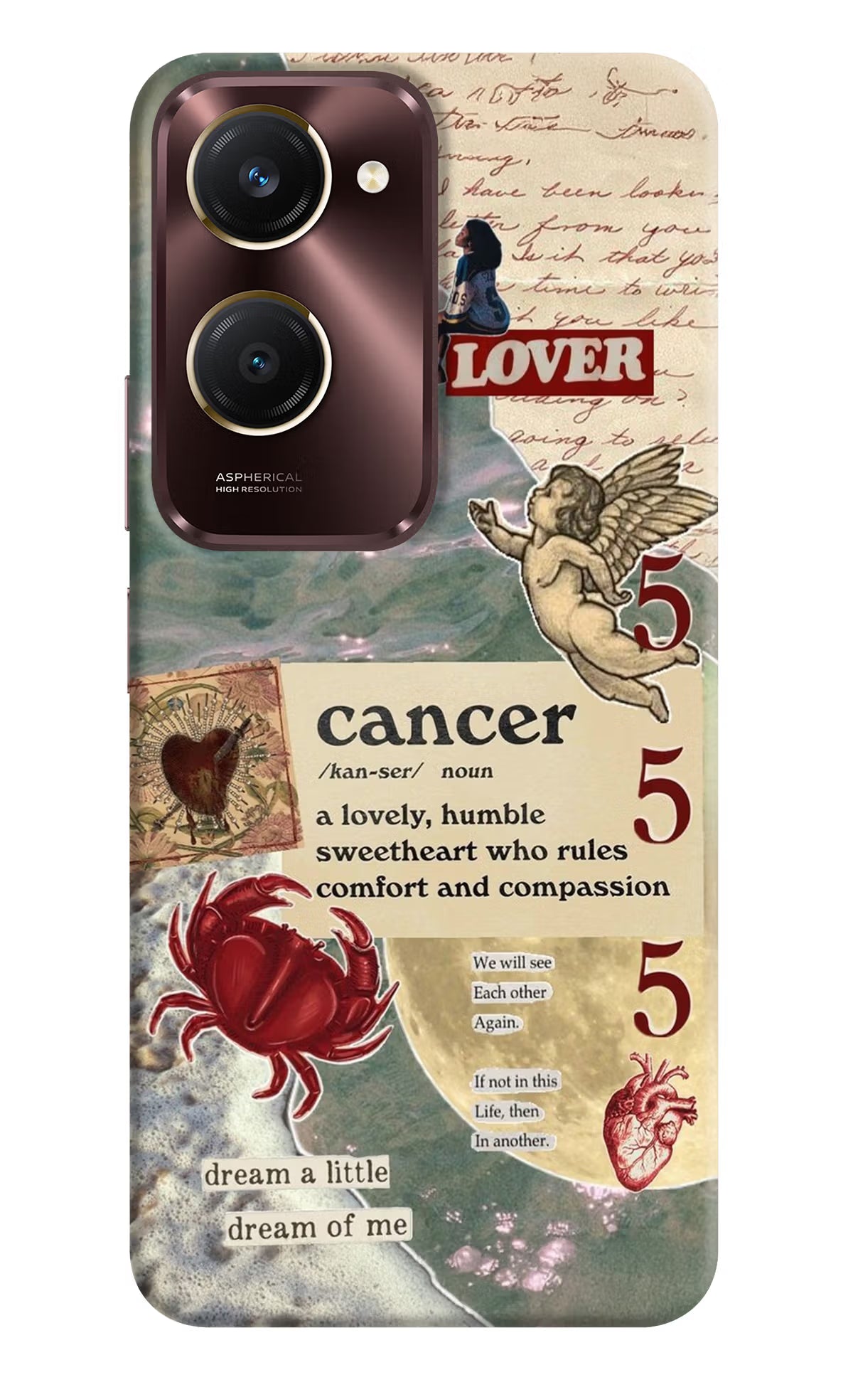 Cancer Zodiac Vivo Y28s 5G Hard Case Back Cover by Casekaro