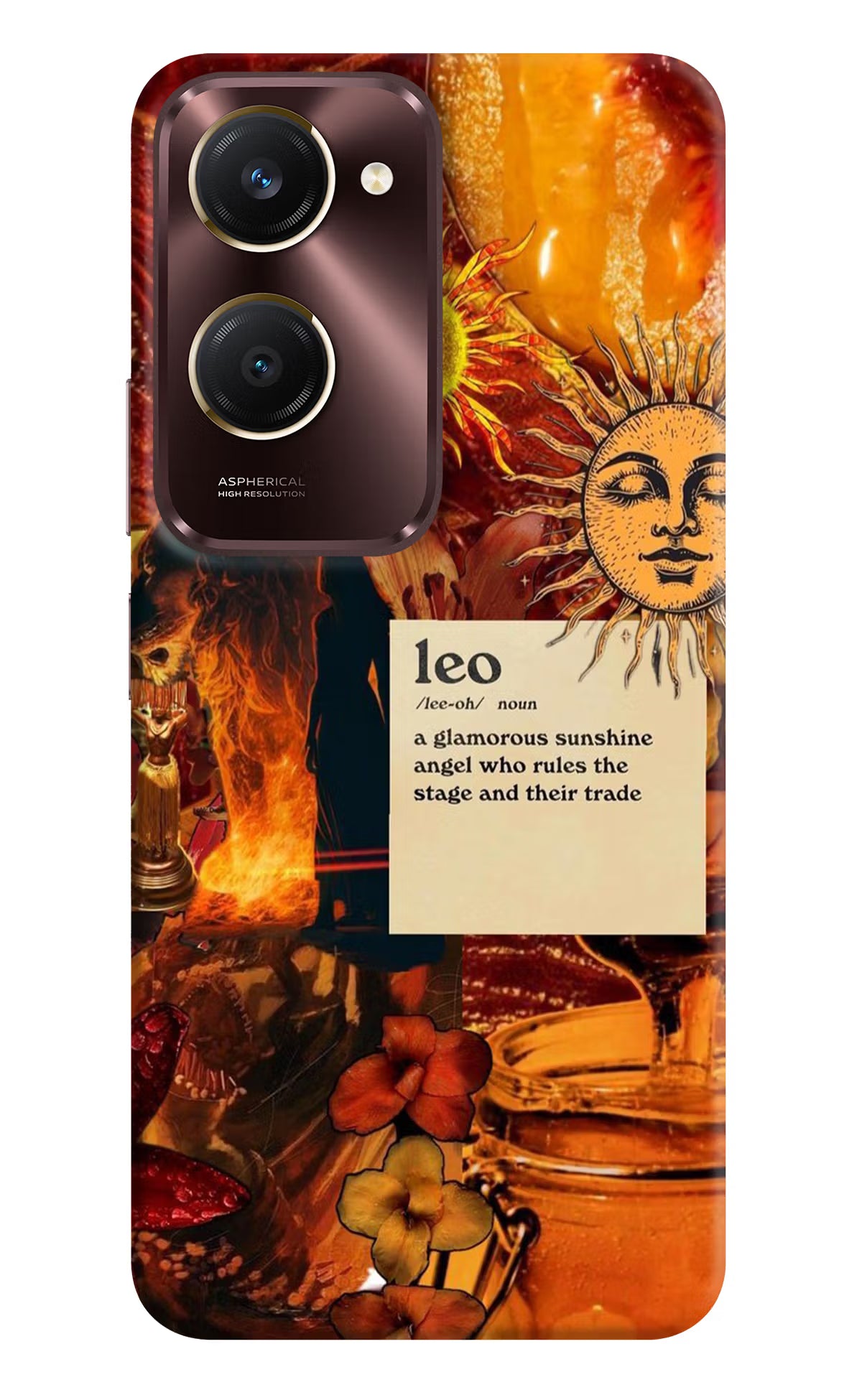 Leo Zodiac Vivo Y28s 5G Hard Case Back Cover by Casekaro