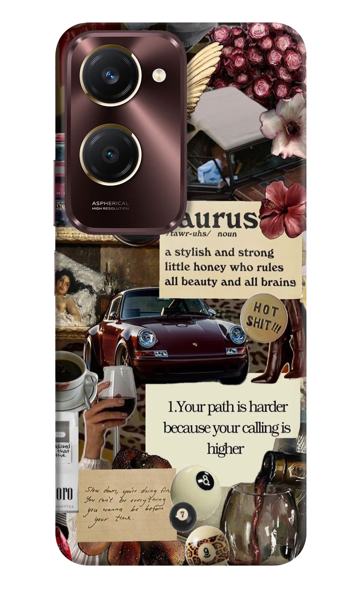 Taurus Zodiac Vivo Y28s 5G Hard Case Back Cover by Casekaro