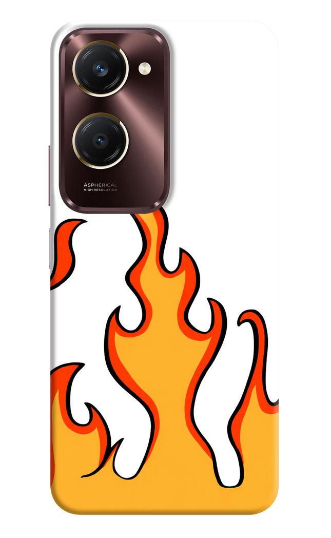 Fired Up – White Vivo Y28s 5G Hard Case Back Cover by Casekaro