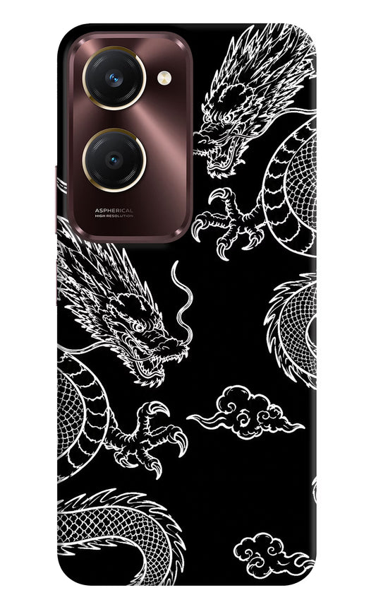 Twin Dragons Vivo Y28s 5G Hard Case Back Cover by Casekaro