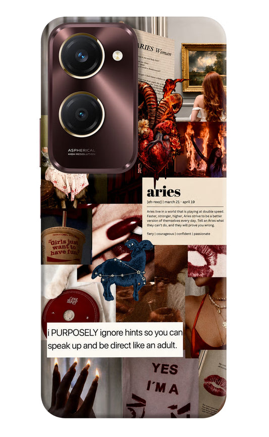 Zodiac Aries Vivo Y28s 5G Hard Case Back Cover by Casekaro