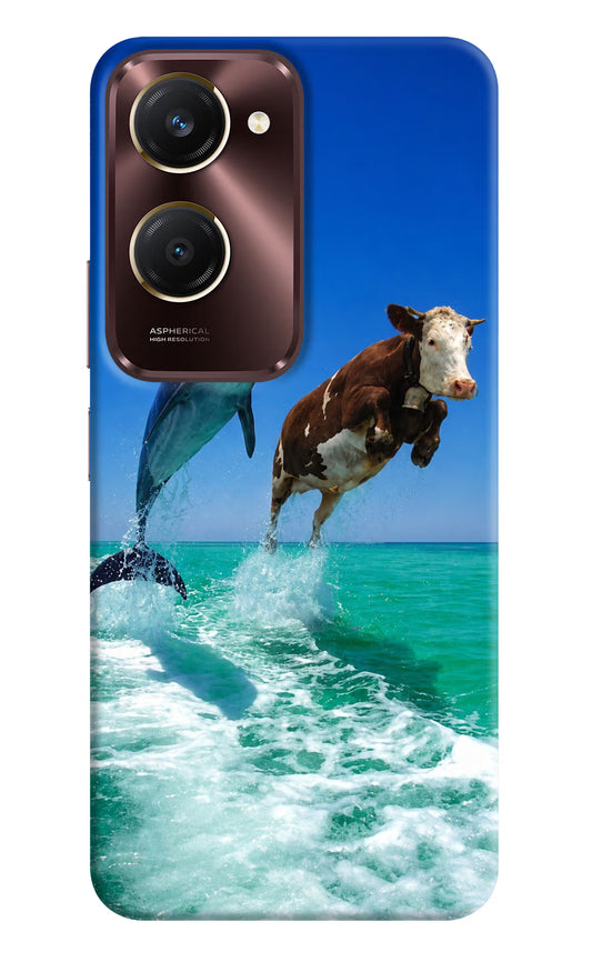 Dolphin vs Cow Vivo Y28s 5G Hard Case Back Cover by Casekaro