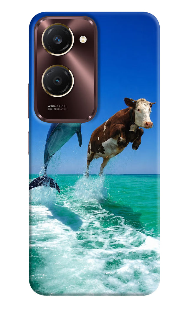 Dolphin vs Cow Vivo Y28s 5G Hard Case Back Cover by Casekaro