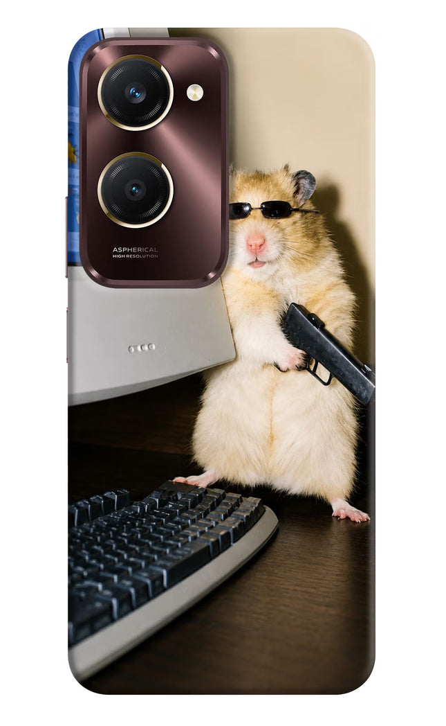 Hacker Hamster Vivo Y28s 5G Hard Case Back Cover by Casekaro