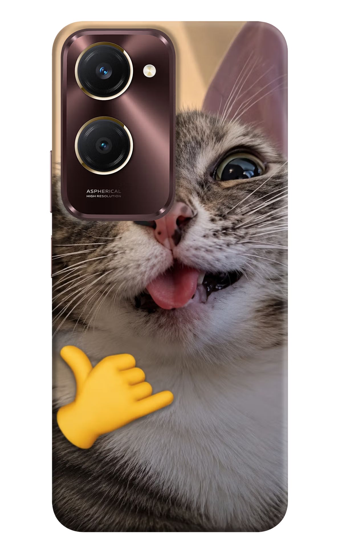 Silly Cat Call Vivo Y28s 5G Hard Case Back Cover by Casekaro