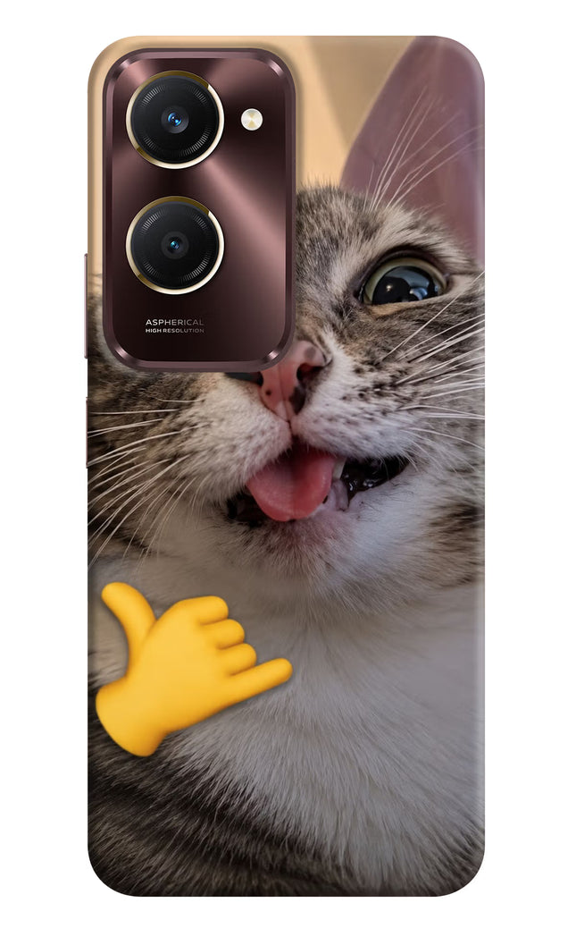 Silly Cat Call Vivo Y28s 5G Hard Case Back Cover by Casekaro