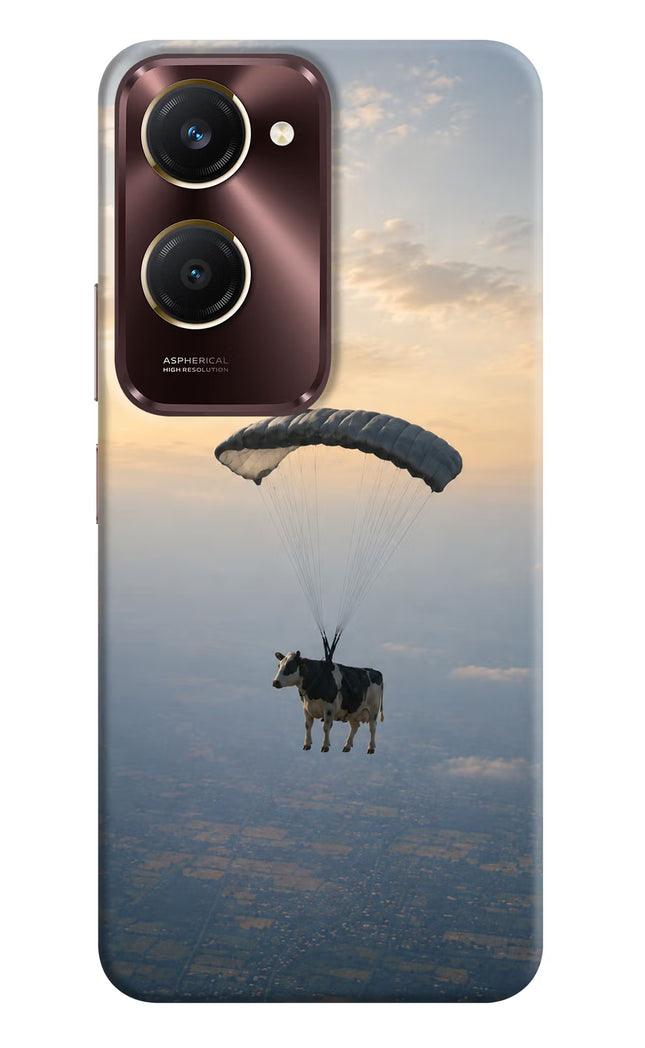 Skydiving Cow Vivo Y28s 5G Hard Case Back Cover by Casekaro