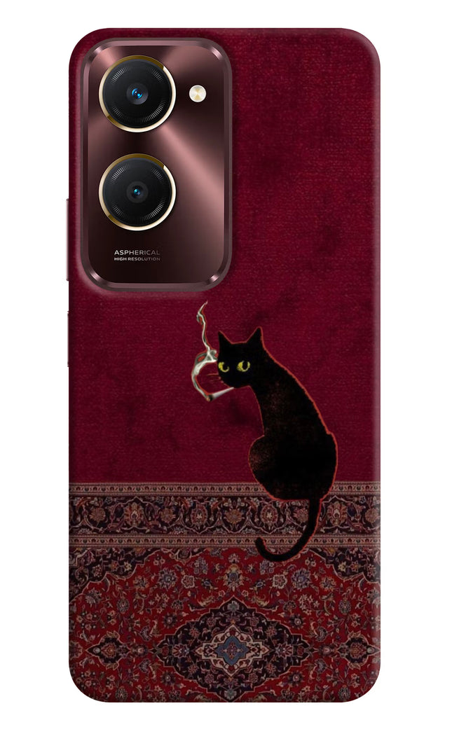 Midnight Cat Vivo Y28s 5G Hard Case Back Cover by Casekaro