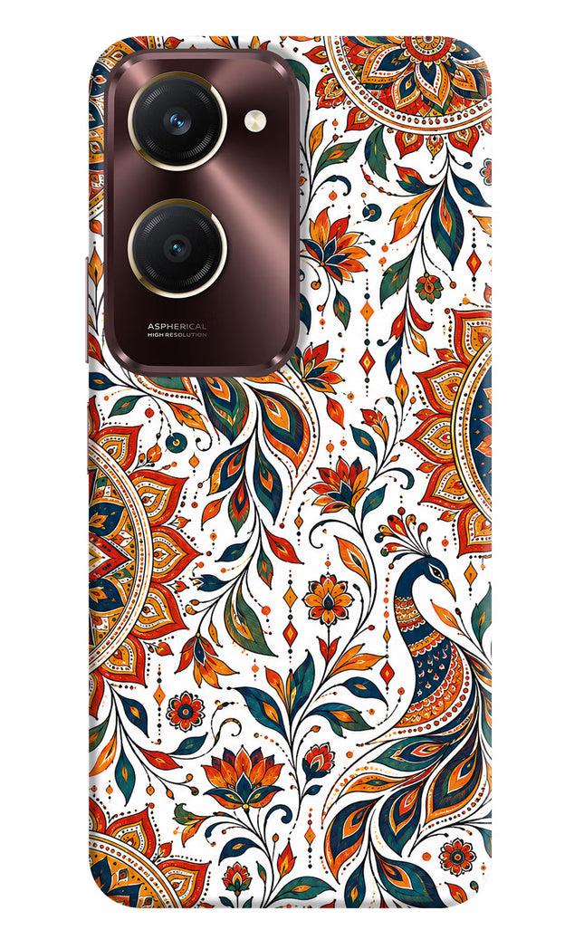 White Mayura Vivo Y28s 5G Hard Case Back Cover by Casekaro