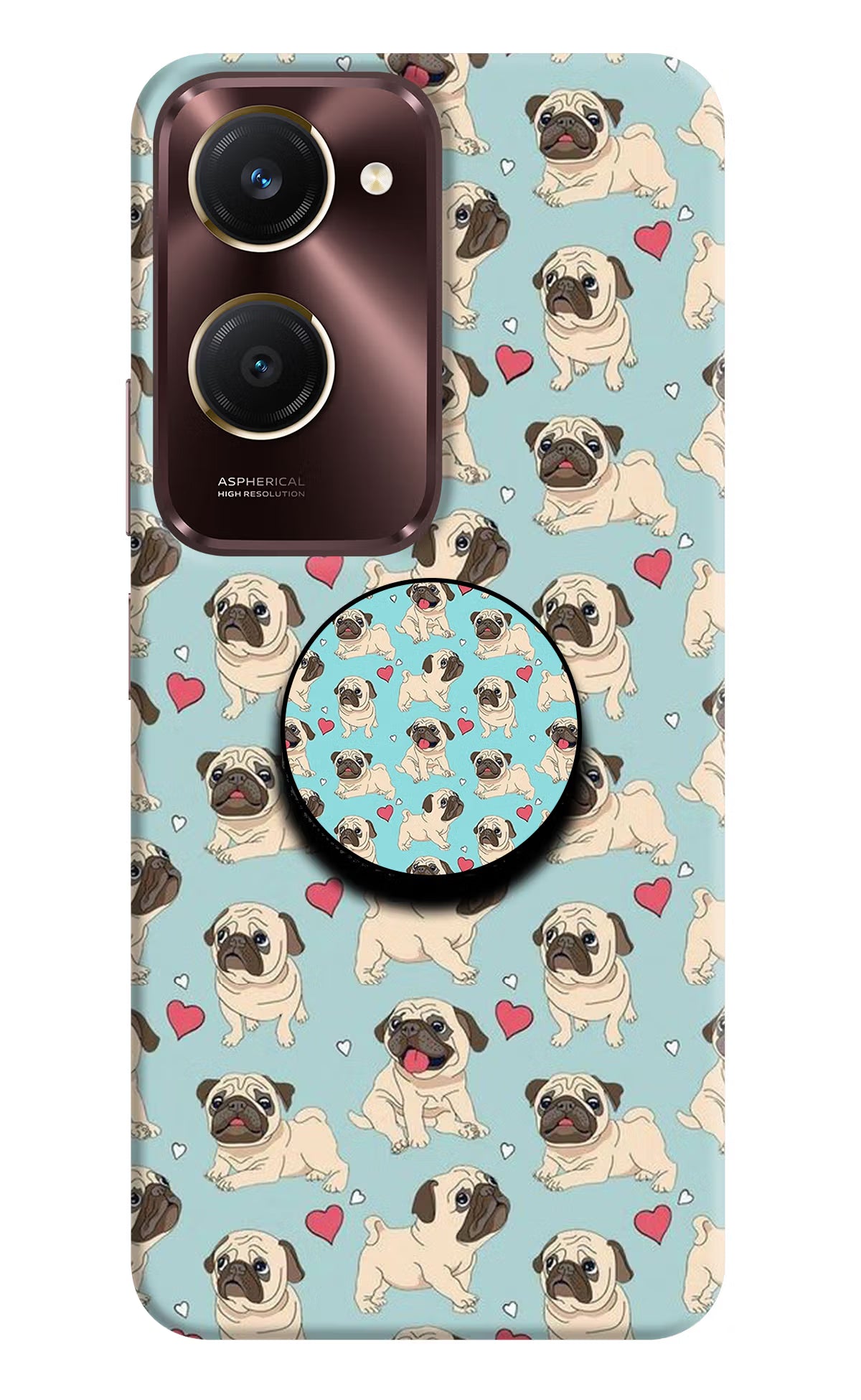 Pug Dog Vivo Y28s 5G Pop Case by Casekaro