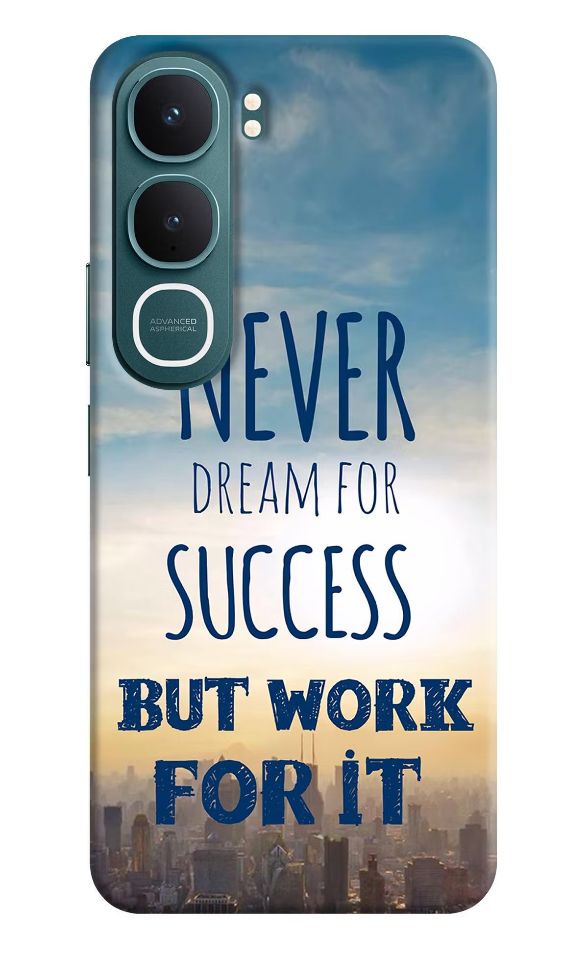 Never Dream For Success But Work For It Vivo Y31 5G Hard Case Back Cover by Casekaro