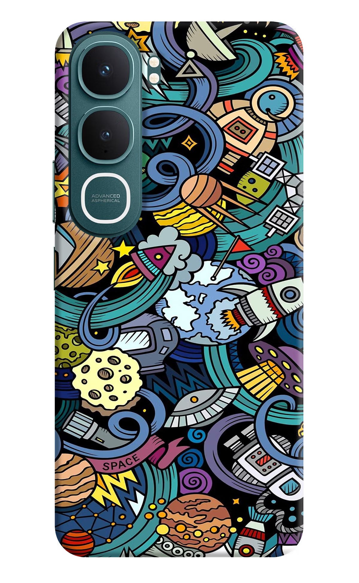 Space Abstract Vivo Y31 5G Hard Case Back Cover by Casekaro