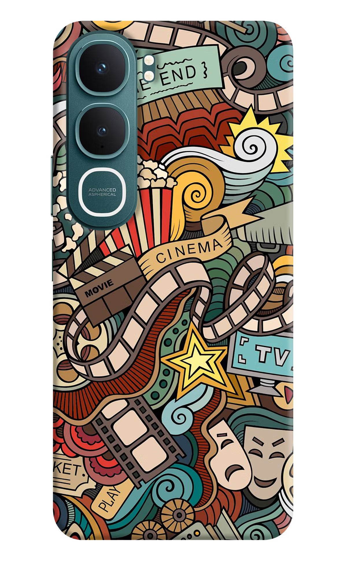 Cinema Abstract Vivo Y31 5G Hard Case Back Cover by Casekaro