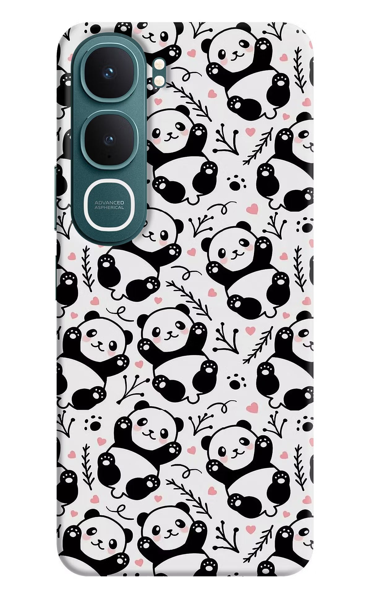 Cute Panda Vivo Y31 5G Hard Case Back Cover by Casekaro