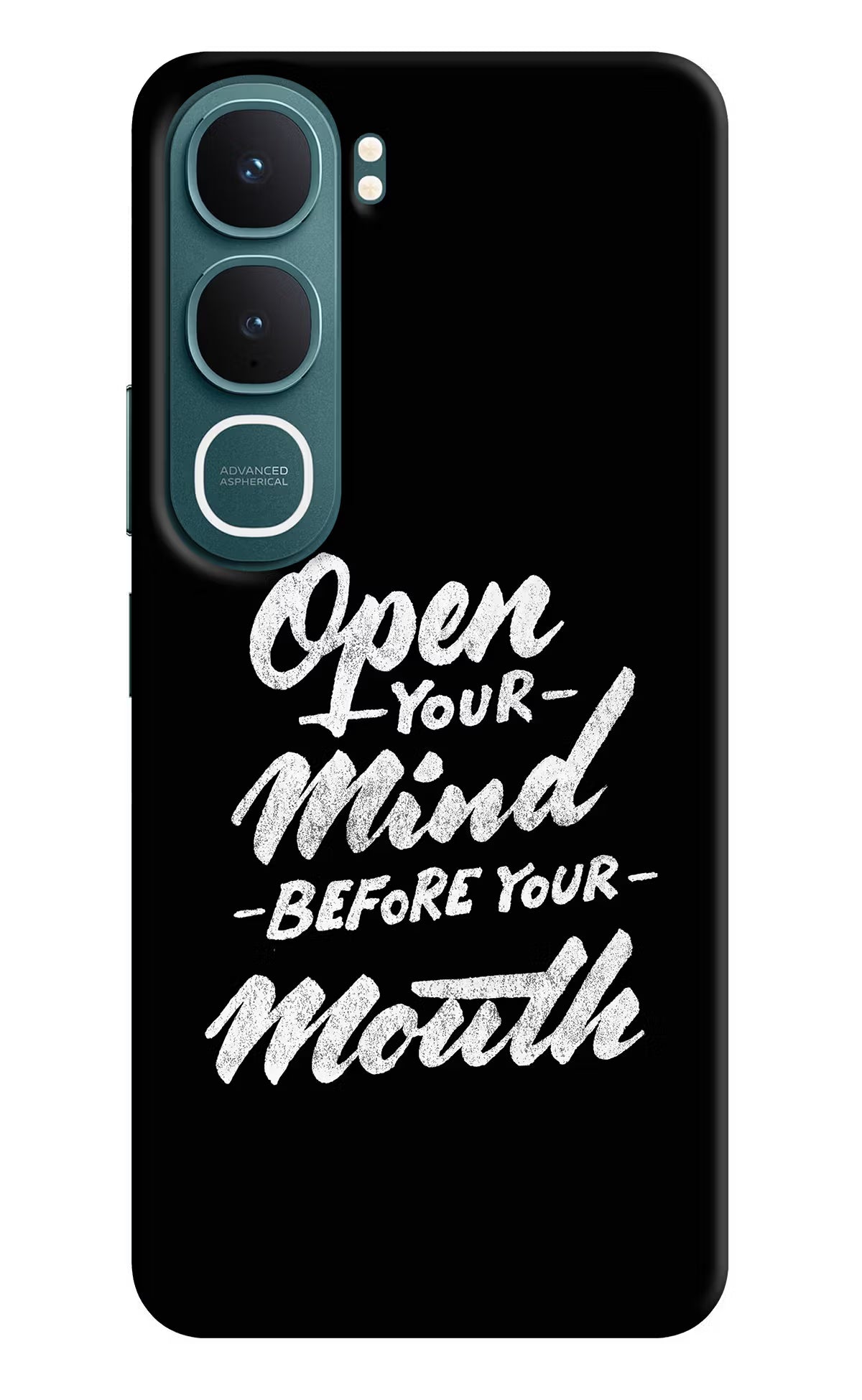 Open Your Mind Before Your Mouth Vivo Y31 5G Hard Case Back Cover by Casekaro