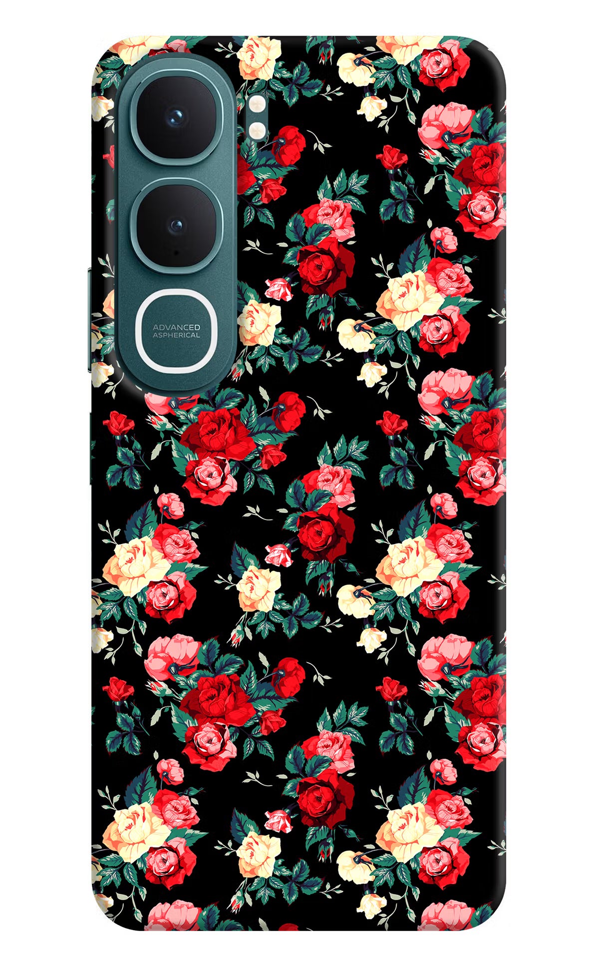 Rose Pattern Vivo Y31 5G Hard Case Back Cover by Casekaro