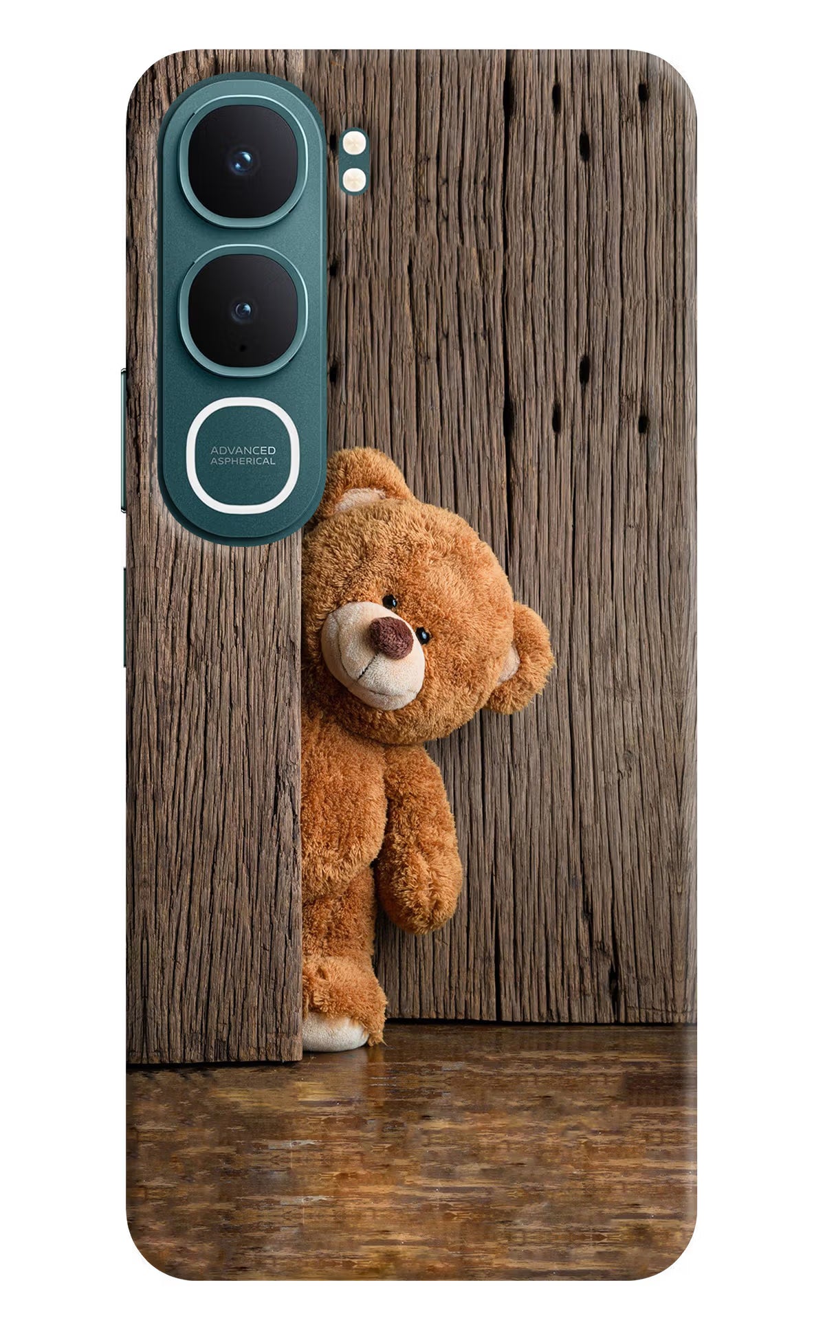 Teddy Wooden Vivo Y31 5G Hard Case Back Cover by Casekaro