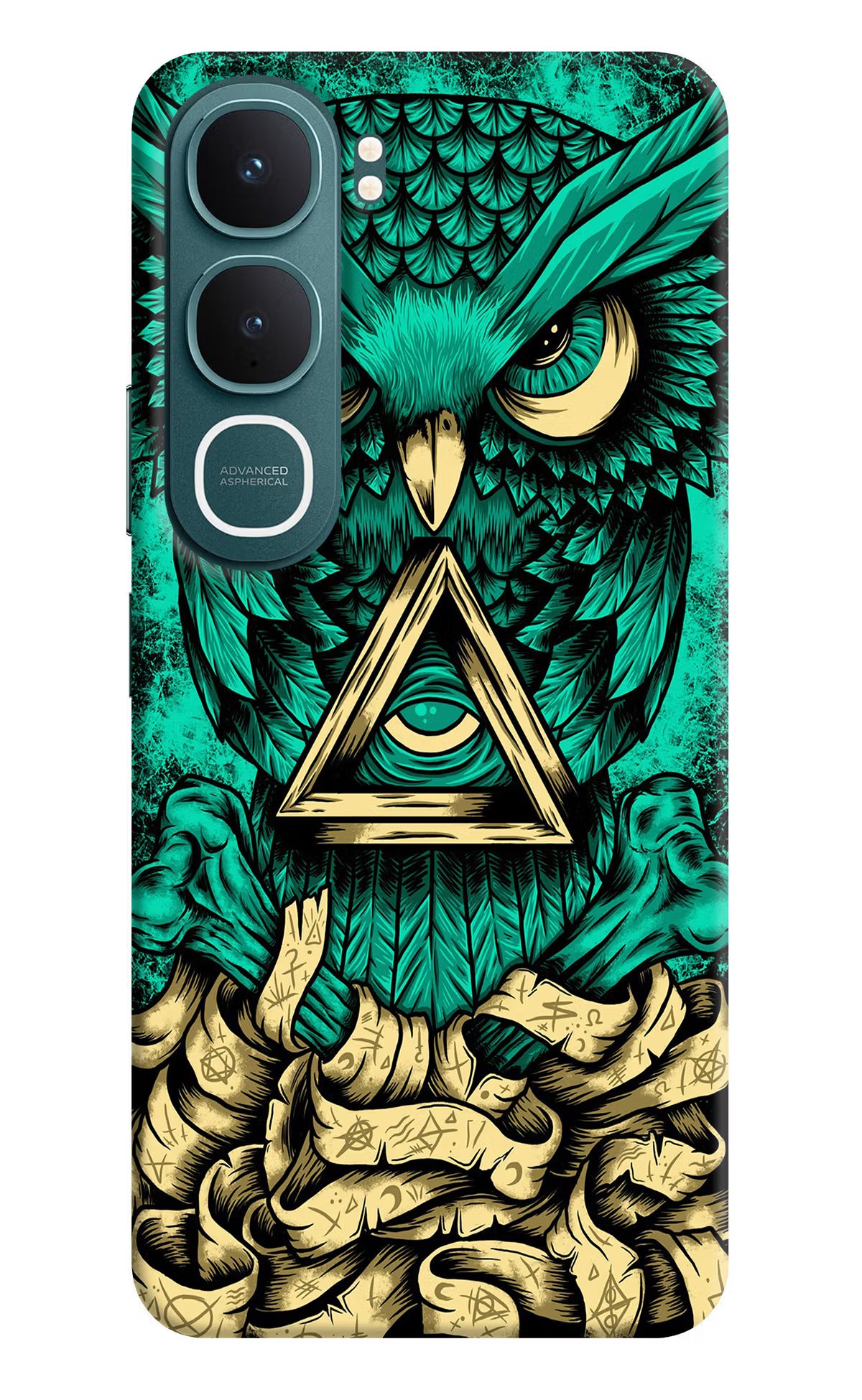 Green Owl Vivo Y31 5G Hard Case Back Cover by Casekaro