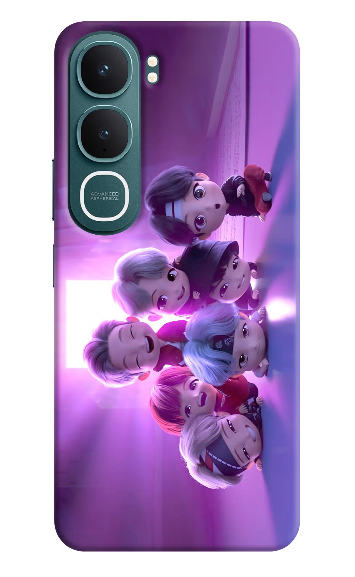 BTS Chibi Vivo Y31 5G Hard Case Back Cover by Casekaro