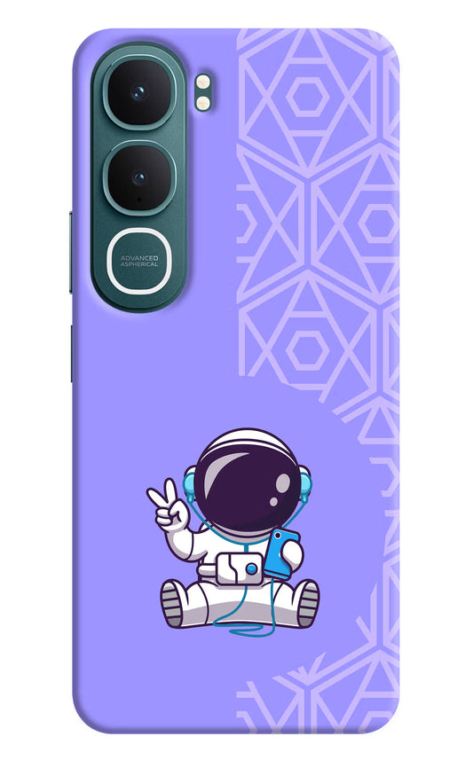Cute Astronaut Chilling Vivo Y31 5G Hard Case Back Cover by Casekaro