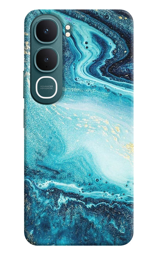 Blue Glitter Marble Vivo Y31 5G Hard Case Back Cover by Casekaro