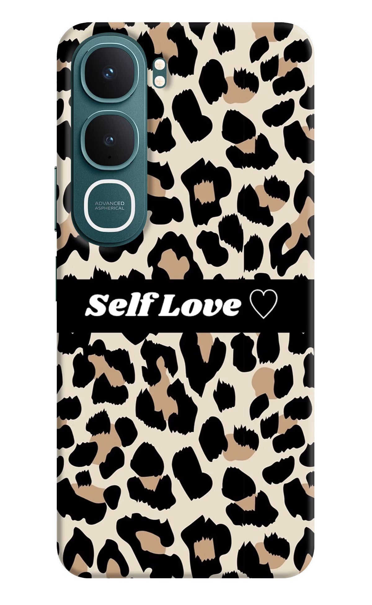 Leopard Print Self Love Vivo Y31 5G Hard Case Back Cover by Casekaro