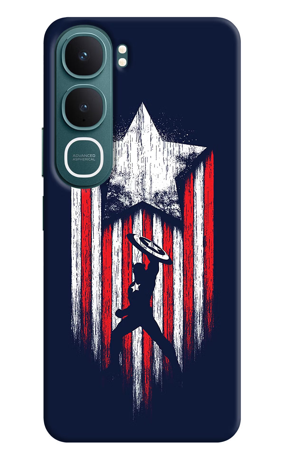 Captain America Marvel Art Vivo Y31 5G Hard Case Back Cover by Casekaro