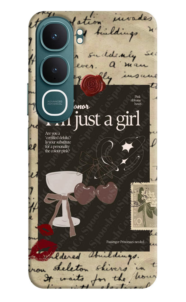 I am just a girl Vivo Y31 5G Hard Case Back Cover by Casekaro
